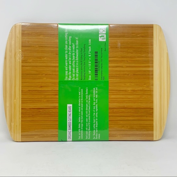 Eco & Life 18x12.5 Organic Bamboo Cutting Board - Picture 2 of 3